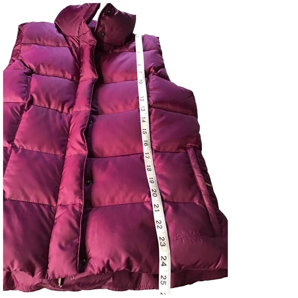 Eddie Bauer Women's Goose Down Puffy Vest Mulberry - Size S - Picture 5 of 14
